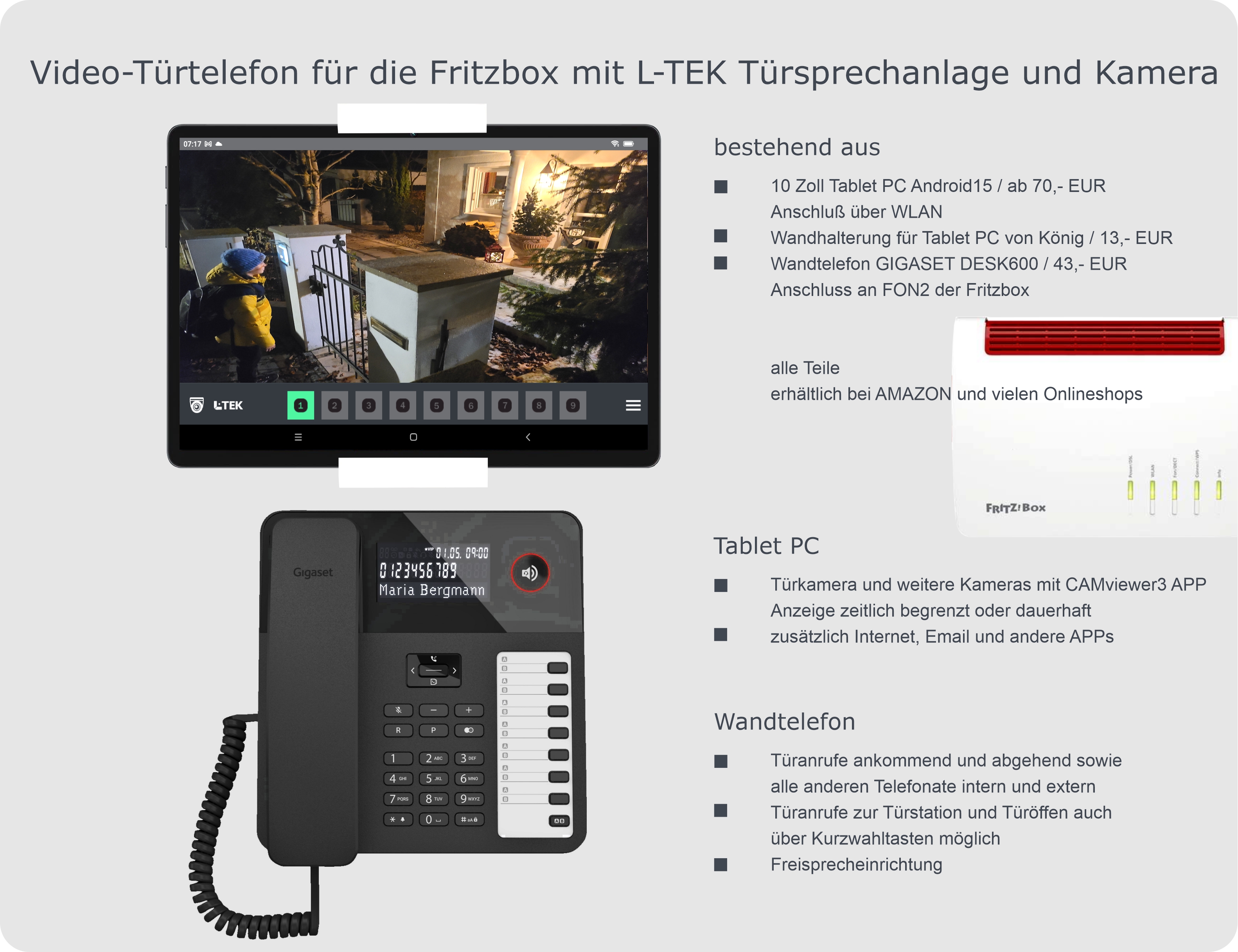 Video-Türtelefon für die Fritzbox