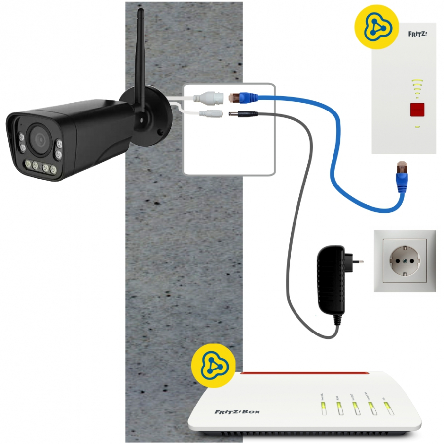 IP Kamera LC50W schwarz