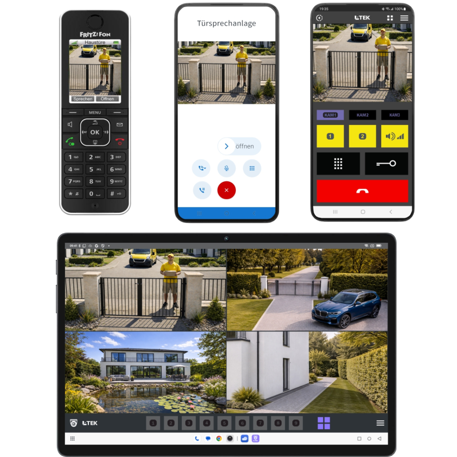 Einbau Video-Türlautsprecher Komplettset TAB1basic